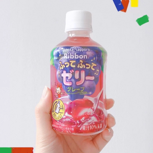 日本进口 pokka 百佳 摇摇乐葡萄味果冻果汁饮料275ml1*24瓶/箱