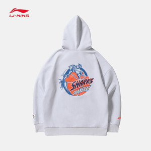 李宁赞助cba球员同款山东上海套头卫衣刺绣热身训练帽衫awd