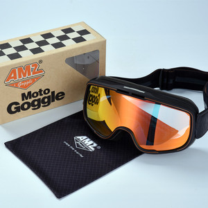 amz摩托车风镜哈雷头盔护目镜复古机车骑行防风眩光镜越野防护镜