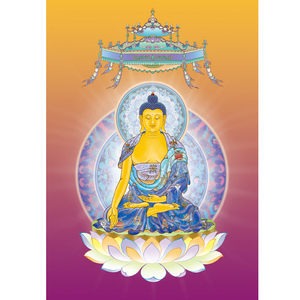 佛像结缘东方妙宝世界南无宝月智严光音自在王如来画像塑封挂画图