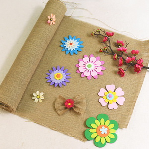 幼儿园麻布墙面装饰材料背景布环创手工粗麻麻绳彩色麻布幸福贴吧