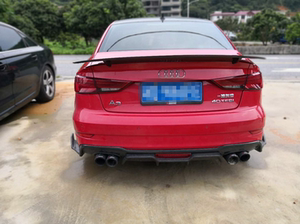14-18奥迪a3/s3碳纤维尾翼鸭尾翼 奥迪a3/s3/rs3碳纤维rt款飞机翼