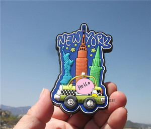 美国当地冰箱贴 new york 纽约 自由女神像 帝国大厦 黄色出租车