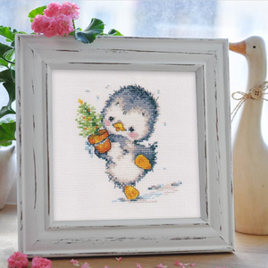 十格格十字绣法国dmc绣线套件2021新款客厅卧室餐厅 快乐的小鸭子