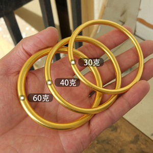 新款黄金手镯女9999纯金足金包银传承古法金素圈实心黄金镯子40克