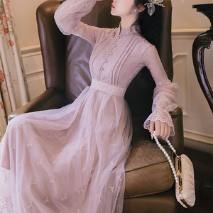 公主裙成年小礼服仙女系甜美超仙紫色裙子森系大人气质名媛连衣裙