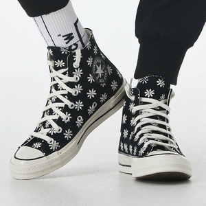 converse匡威男鞋女鞋1970s圣诞黑白雪花休闲高帮帆布鞋子169534