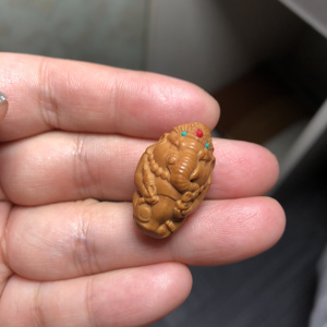 精品橄榄核手串 象神核雕文玩 diy纯手工打磨 手链配饰