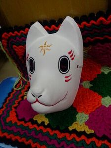 动漫电影萤火之森主人公阿银cos面具新年祭和风手绘全脸石膏特惠