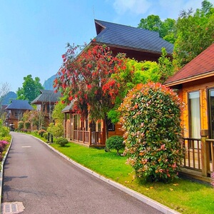 荔波小七孔氧心谷红枫度假酒店5a景区内洗心养肺家庭度假之旅