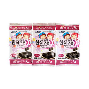 韩国进口ZEK烤海苔15g*3紫菜包饭儿童孕妇零食海苔宝宝零食拌饭