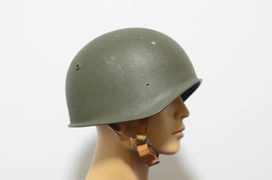 00同款货源行云流水usa淘宝1950年代瑞士bt77军用钢盔,牛皮悬挂