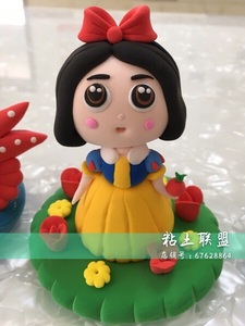 创意超轻粘土白雪公主成品彩泥手工diy家居摆设学校摆件送人礼物