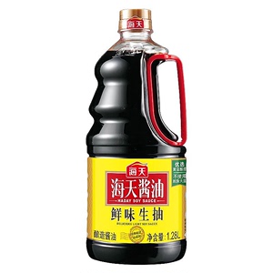 海天鲜味生抽1.28L/瓶酿造酱油凉拌炒菜火锅蘸料调味料
