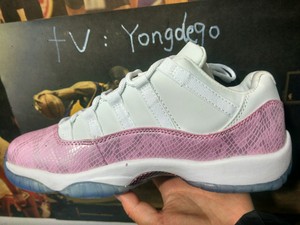 aj11粉蛇low真假对比,aj11粉蛇真假对比 air jordan 11 low aj11 粉蛇皮 女鞋