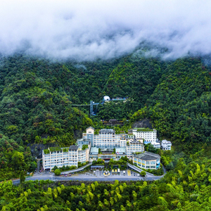 【网红酒店】湖南郴州莽山森林温泉酒店网红悬崖无边温泉泳池