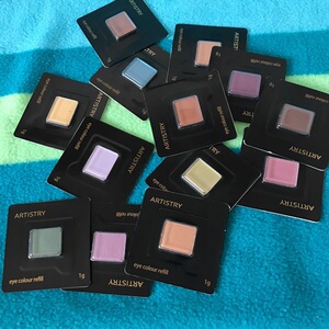 安利雅姿眼影彩妆亮粉银闪晶褐紫水晶海洋蓝总啡色1克正品