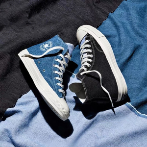 匡威牛仔蓝高帮