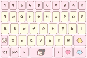 输入法  ios  安卓 大耳狗卡通软动态按键带漂浮手机百度键盘美化0人