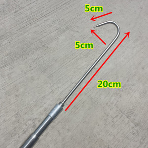 买就送 5米/7米/9米不锈钢伸缩取物长搭钩j形金属摘香椿水草钩子