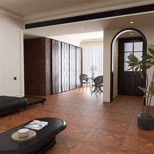 法式凡尔赛复古拼花焦糖色木纹瓷砖 600x600客厅地砖仿实木地板砖