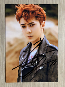 『冲冠』韩国组合exo吴世勋亲笔签名照片24款热门定妆照6寸现货