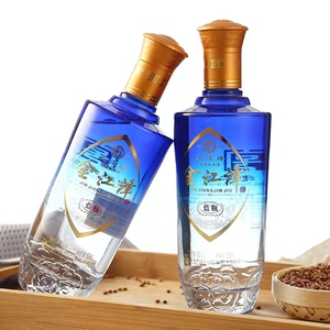 金江津酒五星蓝瓶50度整箱8瓶*500ml 几江牌清香型纯高粱粮食白酒