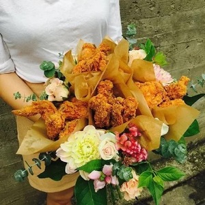 创意新品韩国炸鸡花束 感恩节朋友生日礼物鸡腿花束恶搞创意定制