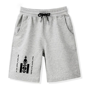 00攀威旗舰店天猫蒙古族mongolia安达民族风蒙文字印花休闲裤子运动