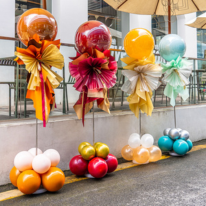 商场开业周年庆典活动服装店铺氛围布置场景装饰用品气球立柱路引