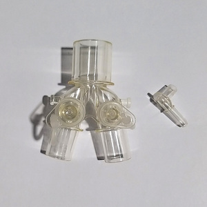 重复式呼吸机麻醉机回路管小儿儿童带采样孔直型y型三通接头15mm