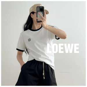现货!loewe罗意威 anagram 印花logo拼色短袖t恤女_阿里巴巴找货神器