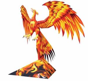 神兽火凤凰摆件朱雀3d立体纸模型diy手工制作儿童益智折纸玩具