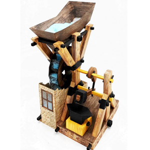 纸模型制作diy手工作业益智玩具 动态机械可动风车摆件3d立体折纸