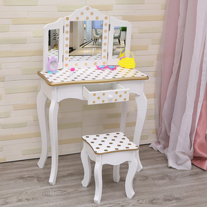 儿童梳妆台公主过家家化妆桌三镜3-4-5-6-7-8-9岁小女孩化妆桌