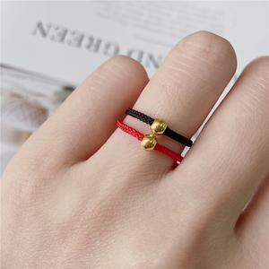 黄金转运珠戒指编织