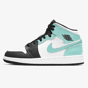 耐克女鞋 air jordan 1 mid aj1 蒂凡尼绿 运动篮球鞋554725-132