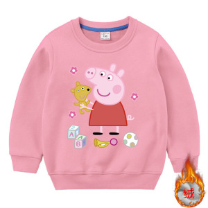 儿童小猪佩奇佩琪加绒童装秋冬季男女童长袖纯棉卫衣宝宝保暖衣服