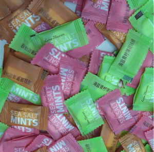 伊妙海盐薄荷糖果500克mints约290粒百香果散装小粒小包装压片糖