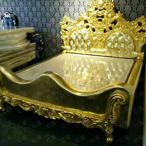 水床精品民宿豪华情侣酒店电动情趣床轻奢宫廷欧式主题宾馆黄金床