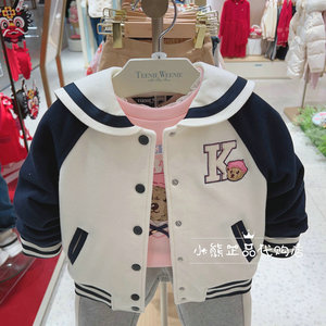 TeenieWeenieKids小熊正品 24春女童海军风棉服外套TKJP241251A