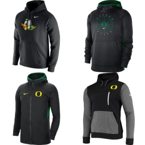 nike耐克ncaa 俄勒冈大学 鸭子 运动训练服篮球 球员卫衣帽衫夹克