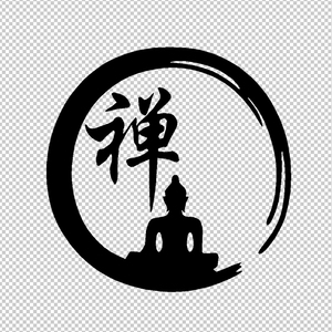 佛教菩提树下释迦摩尼如来 反光防水创意汽车贴花 改装贴纸画221