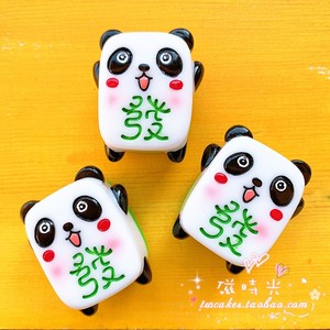 磁时光新款2020年新年要你发发发麻将熊猫可爱趣味冰箱贴磁贴