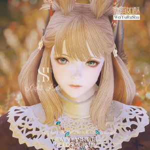 最终幻想14ff14捏脸数据脸型兔兔娘维埃拉族可爱栀语兔女捏脸