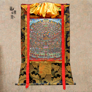 藏宝阁藏式矿物颜料微喷唐卡画觉囊皈依境藏传密宗佛像菩萨像