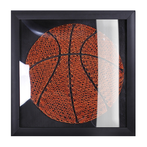 篮球钉子绕线画 足球手工diy制作材料包简单创意缠绕装饰挂画礼物