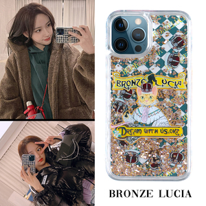 Bronze Lucia适用程潇同款iphone13promax手机壳流沙流动苹果14小众设计师款12猫咪个性时尚女款全包保护套