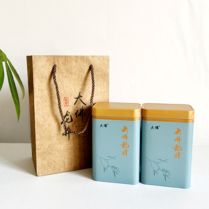 新昌大佛龙井绿茶生态茶叶铁罐珍稀白茶包装空罐绿茶手提简装