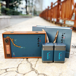 2022新款大佛龙井茶叶礼盒包装盒125克 2铁罐半斤装空包装无茶叶